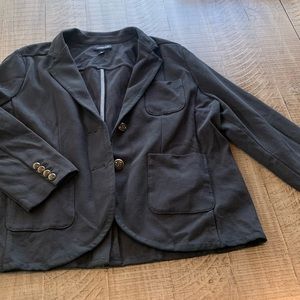 Lands end black jacket. Size 18P nautical buttons can be worn dressy or casual